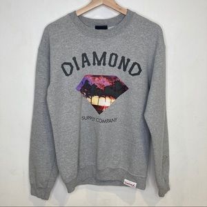 Diamond Supply Co. Gray Crewneck Sweater S
